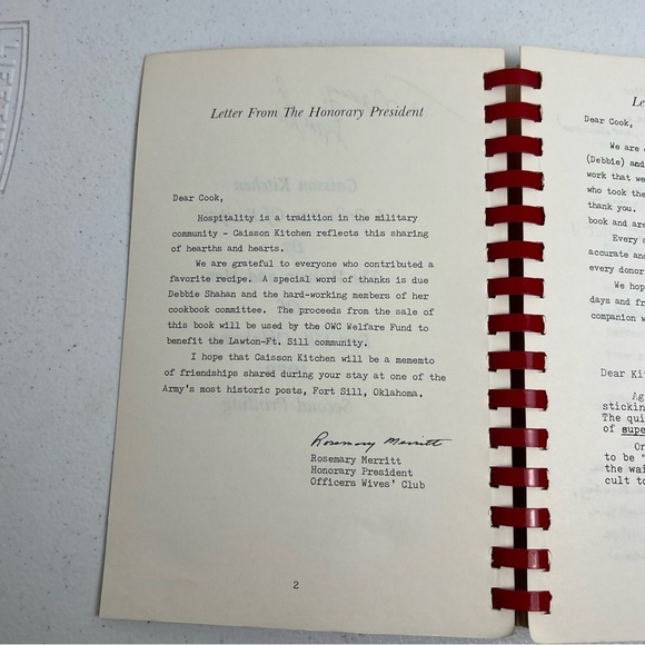 70’s Caisson Kitchen Spiral Cookbook Second Printing Oklahoma Military Ft Sill - Picture 5 of 10